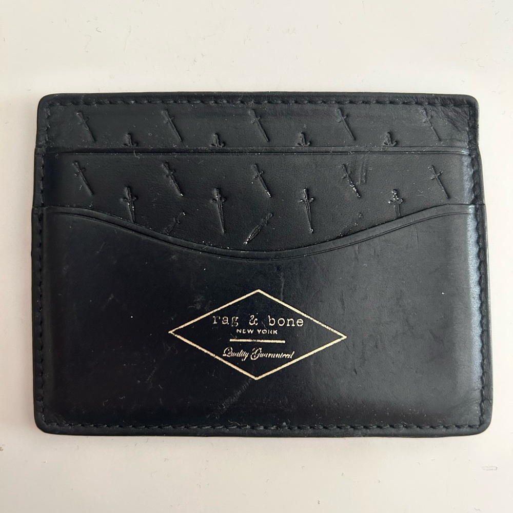 Rag and Bone black leather card case